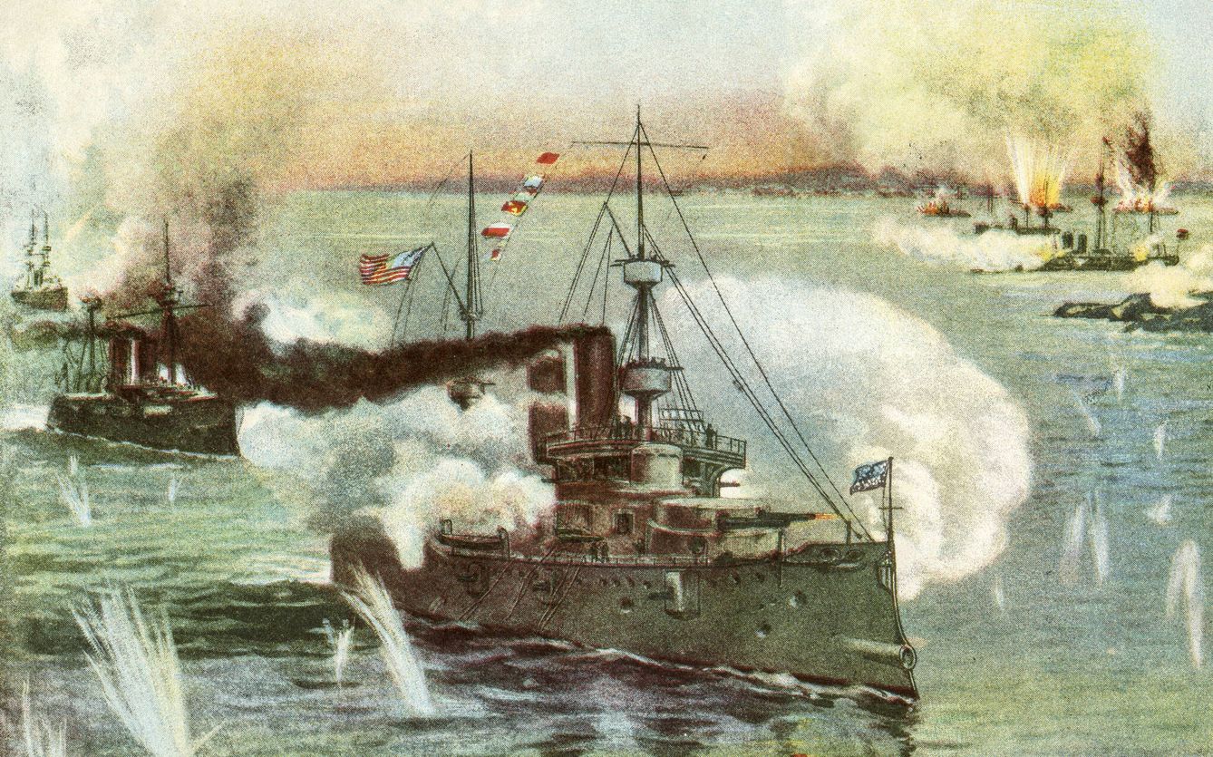 USS Olympia en la batalla de la bahía de Manila en 1899 (Fuente: iStock)