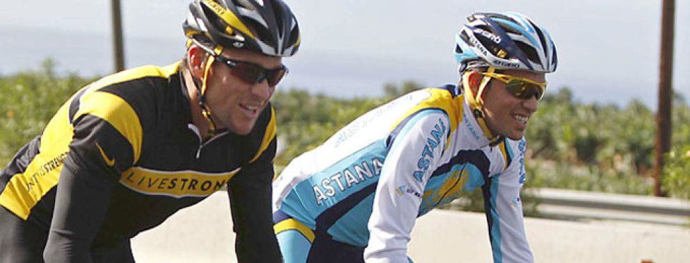 Foto: Contador le cede el protagonismo a Armstrong