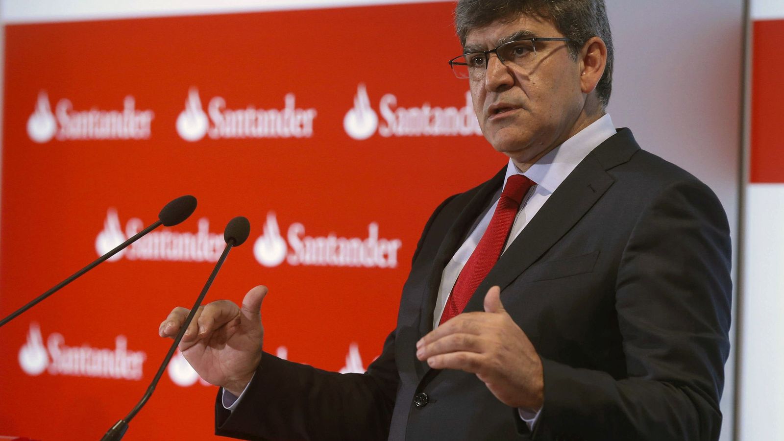 Foto: José Antonio Álvarez, CEO del Santander, hoy en la presentación de resultados trimestrales (EFE)