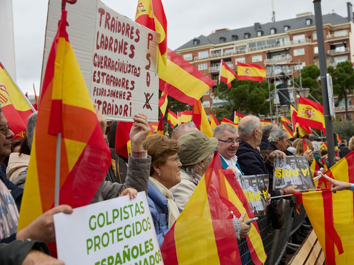 Foto: Manifestaciones contra la amnistía en Madrid, Barcelona o Valencia: horario, cuándo y dónde serán (Jesús Hellín/Europa Press)
