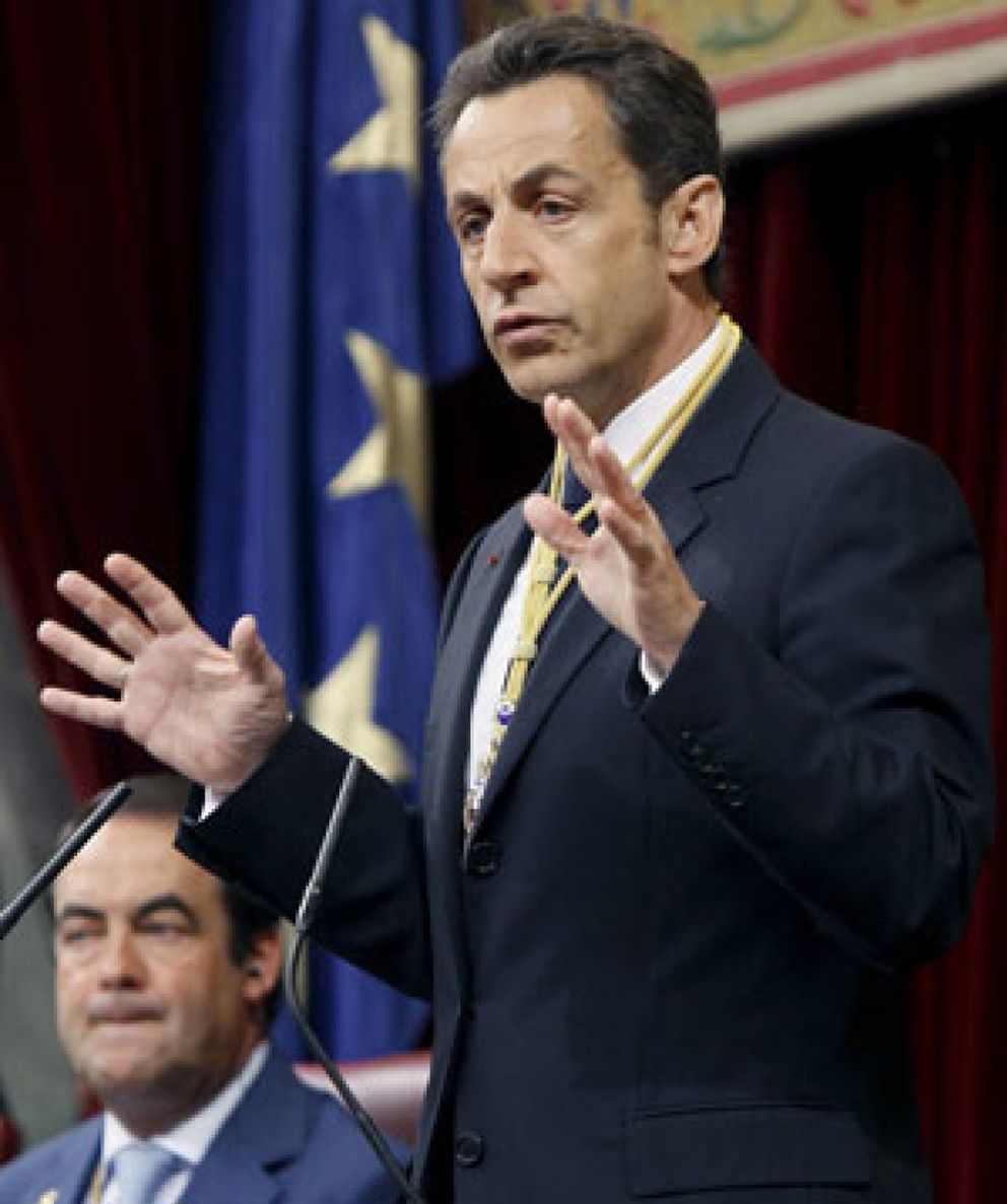 Foto: Sarkozy defiende en el Congreso la presencia de España en el G-20