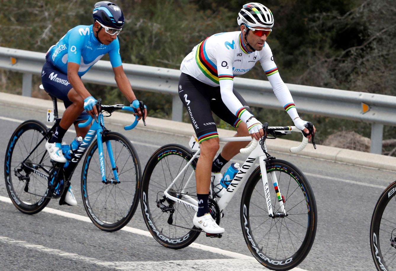Alejandro Valverde, con el maillot de campeón del mundo. (EFE)