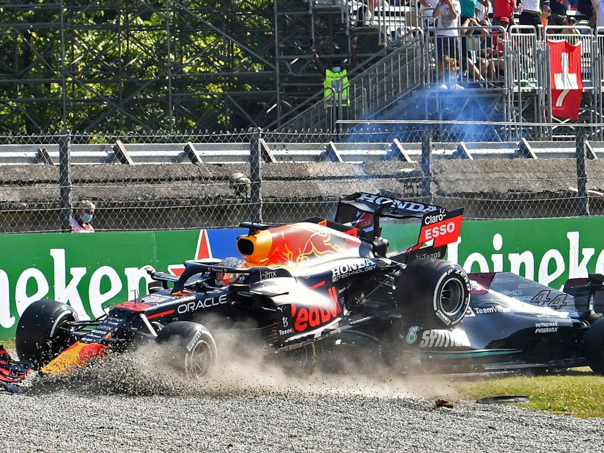Foto: Verstappen y Hamilton en el Gran Premio de Italia