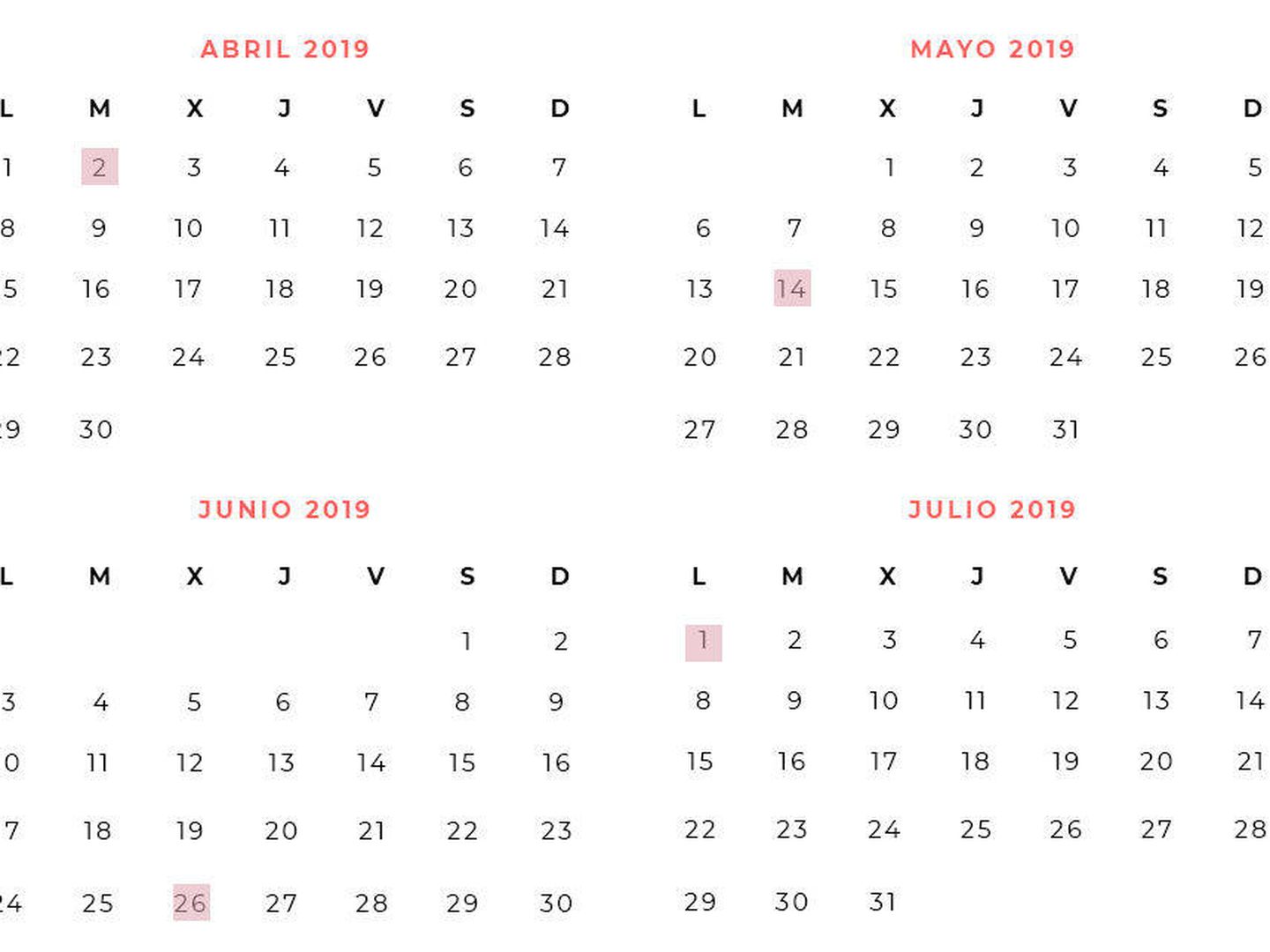 Calendario de la campaña de 2019 para la declaración de la renta de 2018. (El Confidencial)