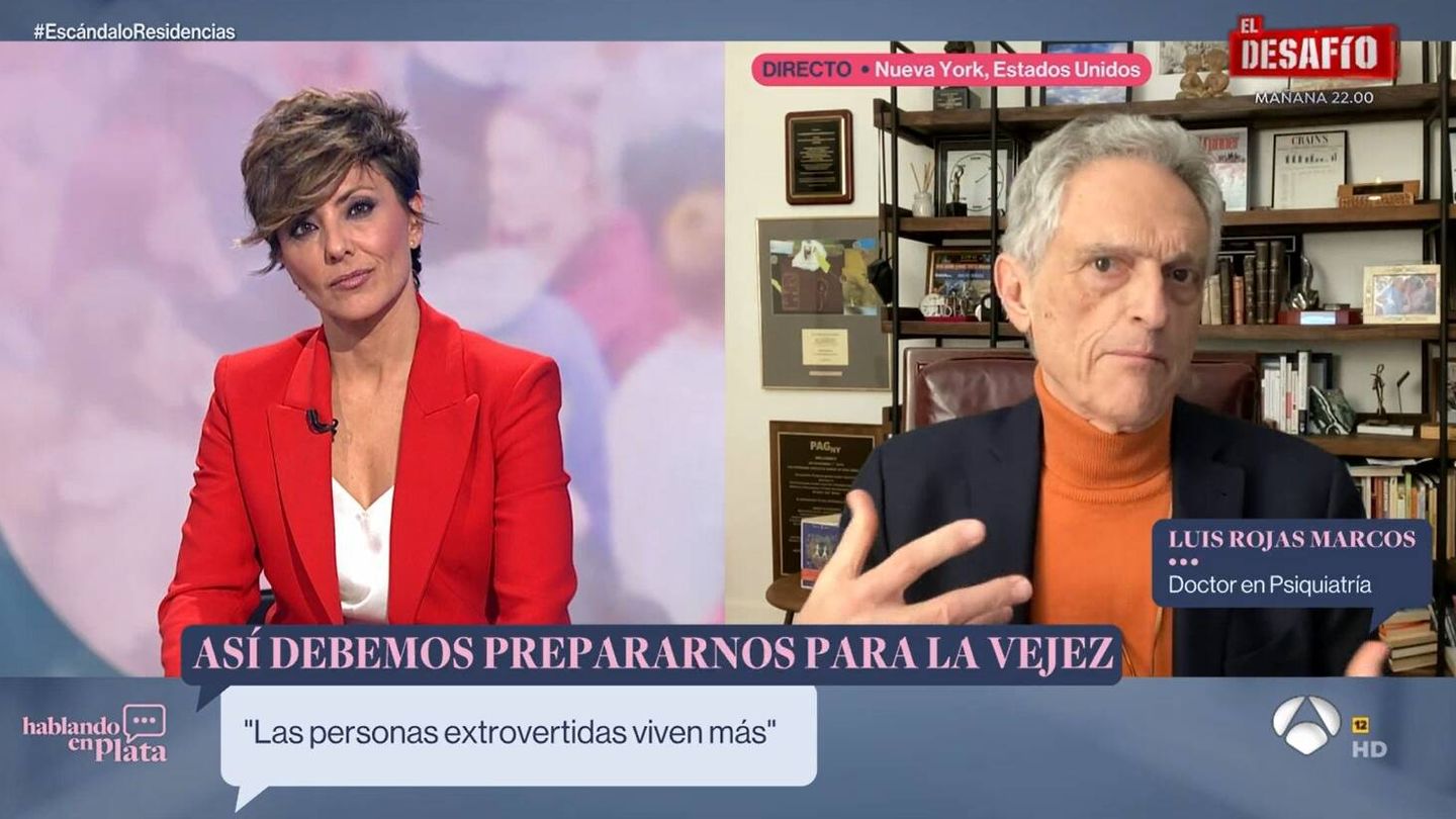 Sonsoles Ónega y Luis Rojas Marcos. (Atresmedia Televisión)