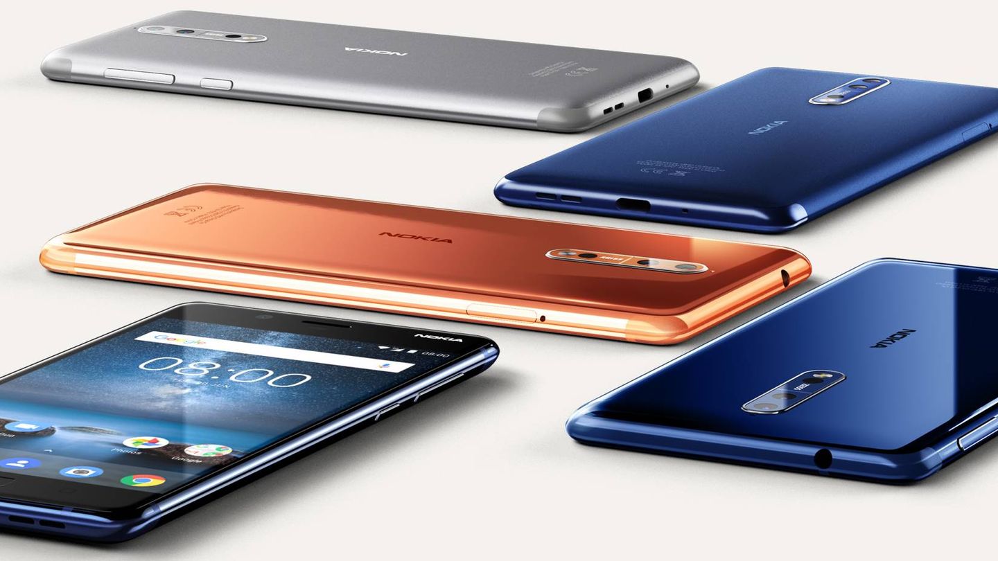 El nuevo Nokia 8, creado por HDM Global, es un terminal de 5,3 pulgadas. Llegará en cuatro colores al mercado (Nokia)