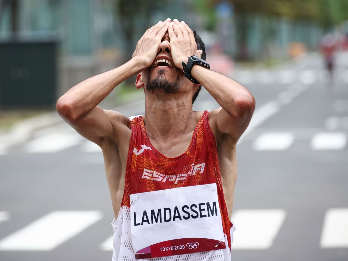 Foto: Ayad Lamdassem acabó quinto en la maratón de Tokio 2020. (Reuters)