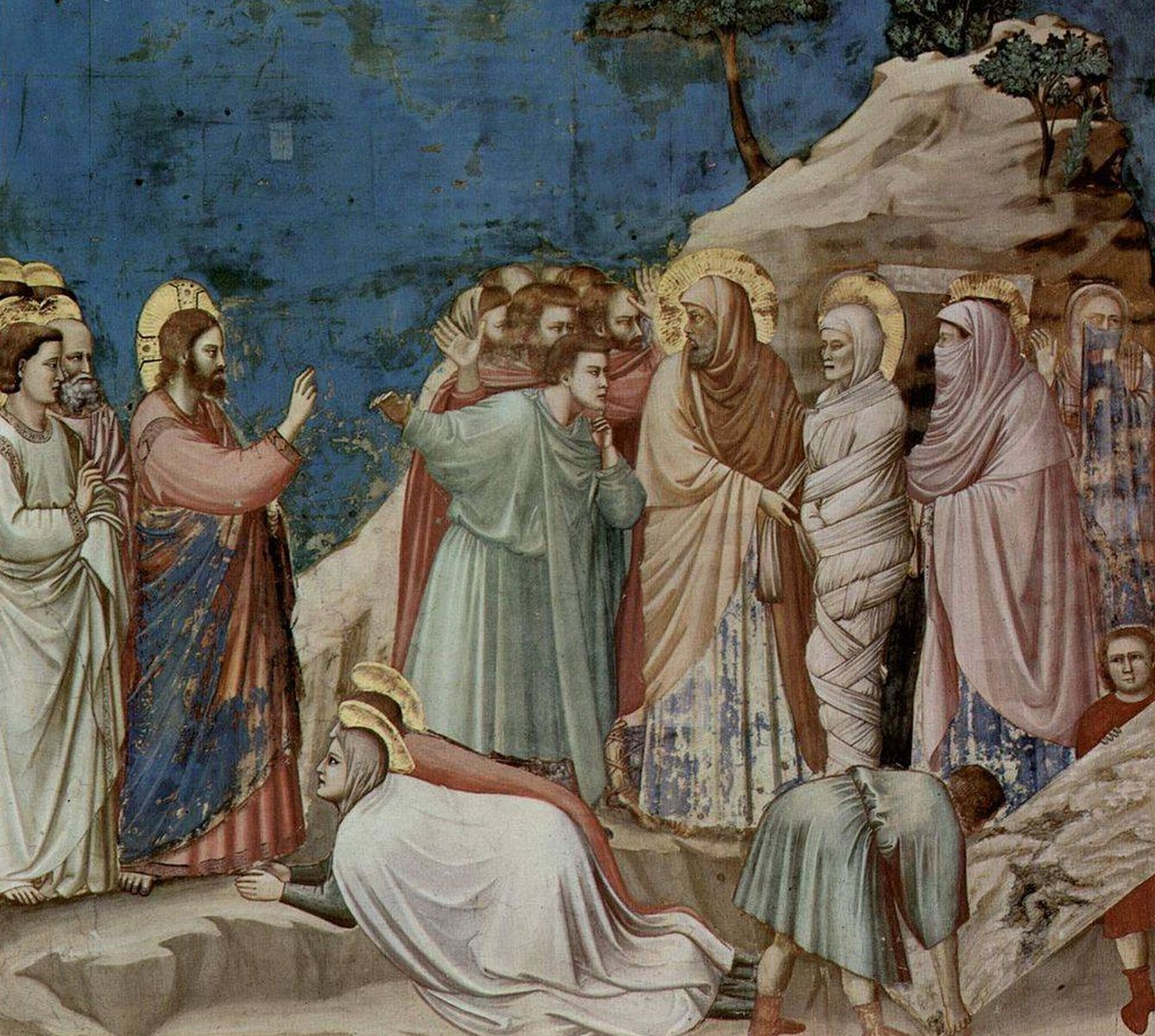 'La resurrección de Lázaro', por Giotto di Bondone (siglo XIV), llevada a cabo por Jesús de Nazaret. Todo un acto de magia. 
