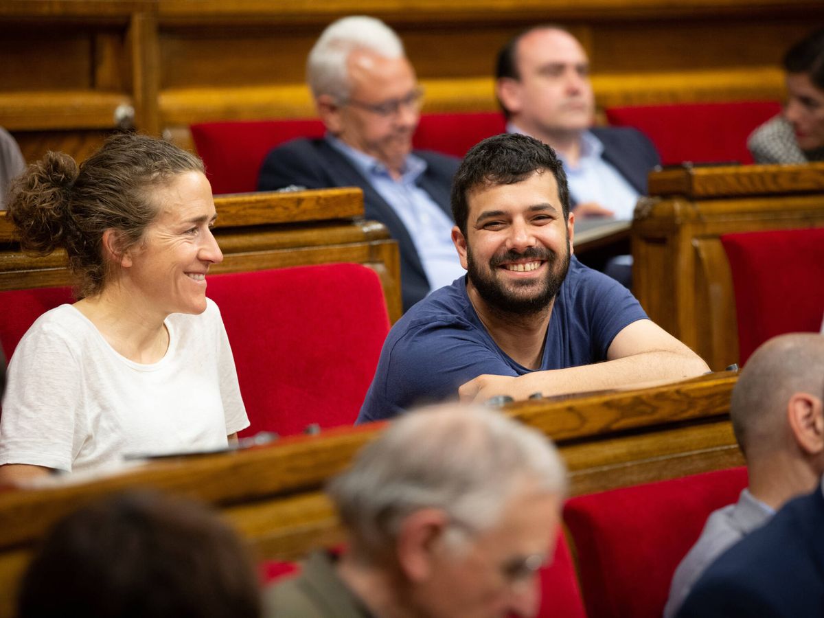 Foto: Rubén Wagensberg durante una sesión plenaria Los portavoces de ERC en el Parlamento de Cataluña. (Europa Press/David Zorrakino)