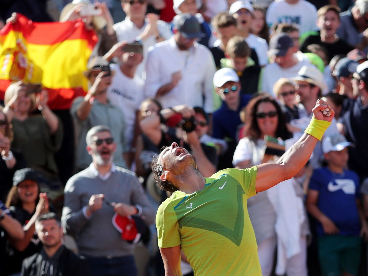 Foto: Rafa Nadal celebra un punto. (EFE/EPA/Martin Divesek)