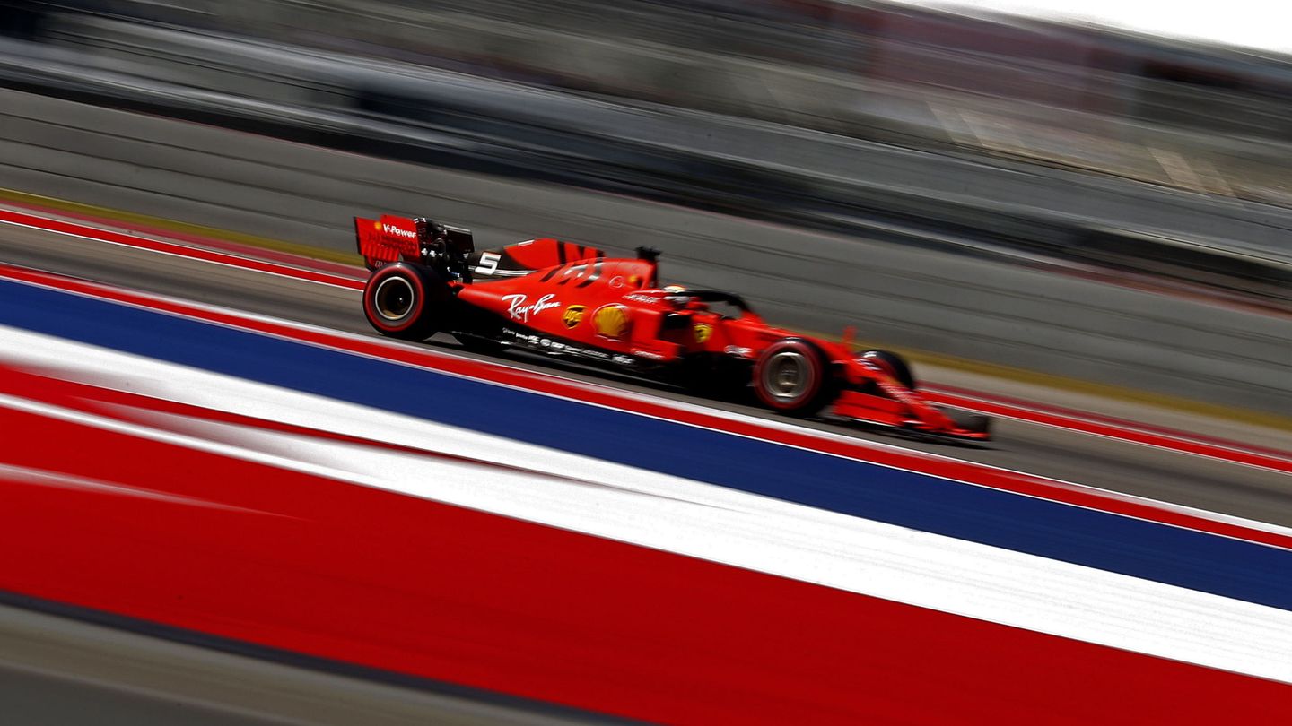 Sebastian Vettel durante el Gran Premio de Estados Unidos. (EFE)