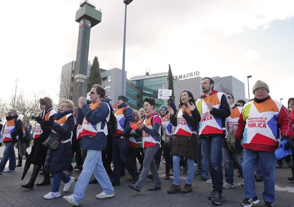 Foto: Trabajadores de Telemadrid se movilizan con motivo del ERE.