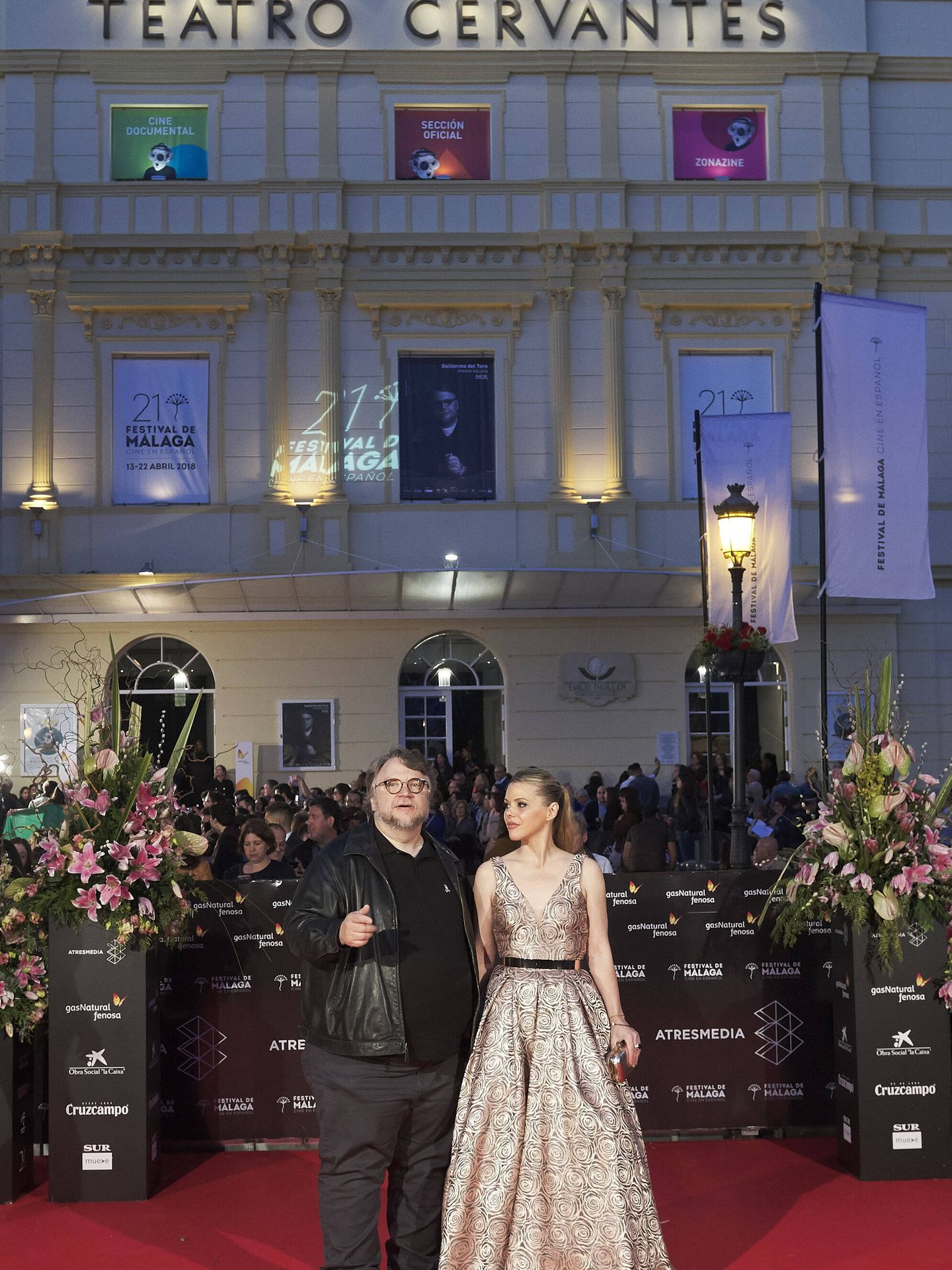 Guillermo del Toro y Kim Morgan, en el Festival de Málaga. (Carlos Álvarez/Getty)