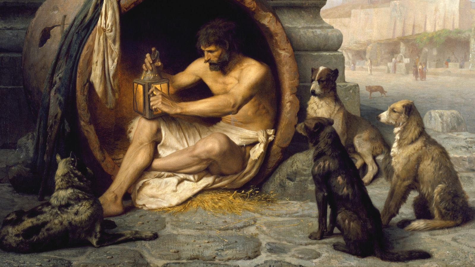 Diógenes de Sinope, filósofo griego: "Adulo a los que me dan algo, ladro a los que se niegan y muerdo a los canallas"