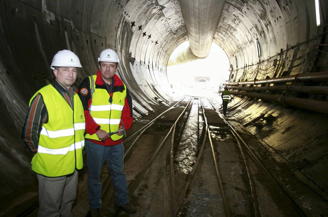 Obras del túnel de Pajares en 2010. (EFE)