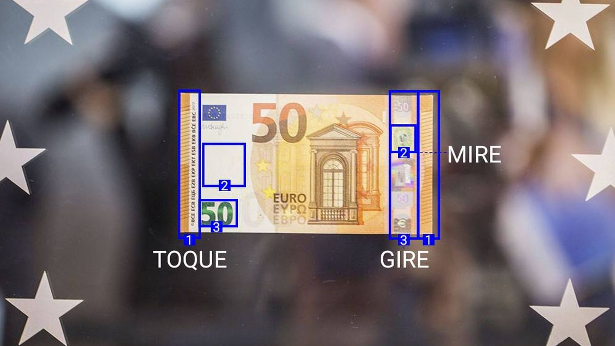 El nuevo billete de 50 euros: tres pasos para identificarlo