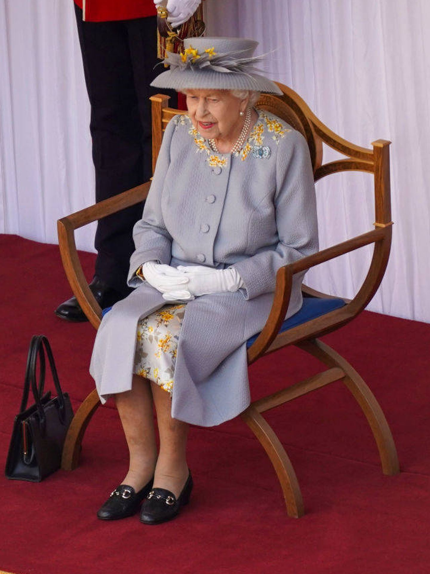 Isabel II en el Trooping Of The Colour 2021. (Getty)