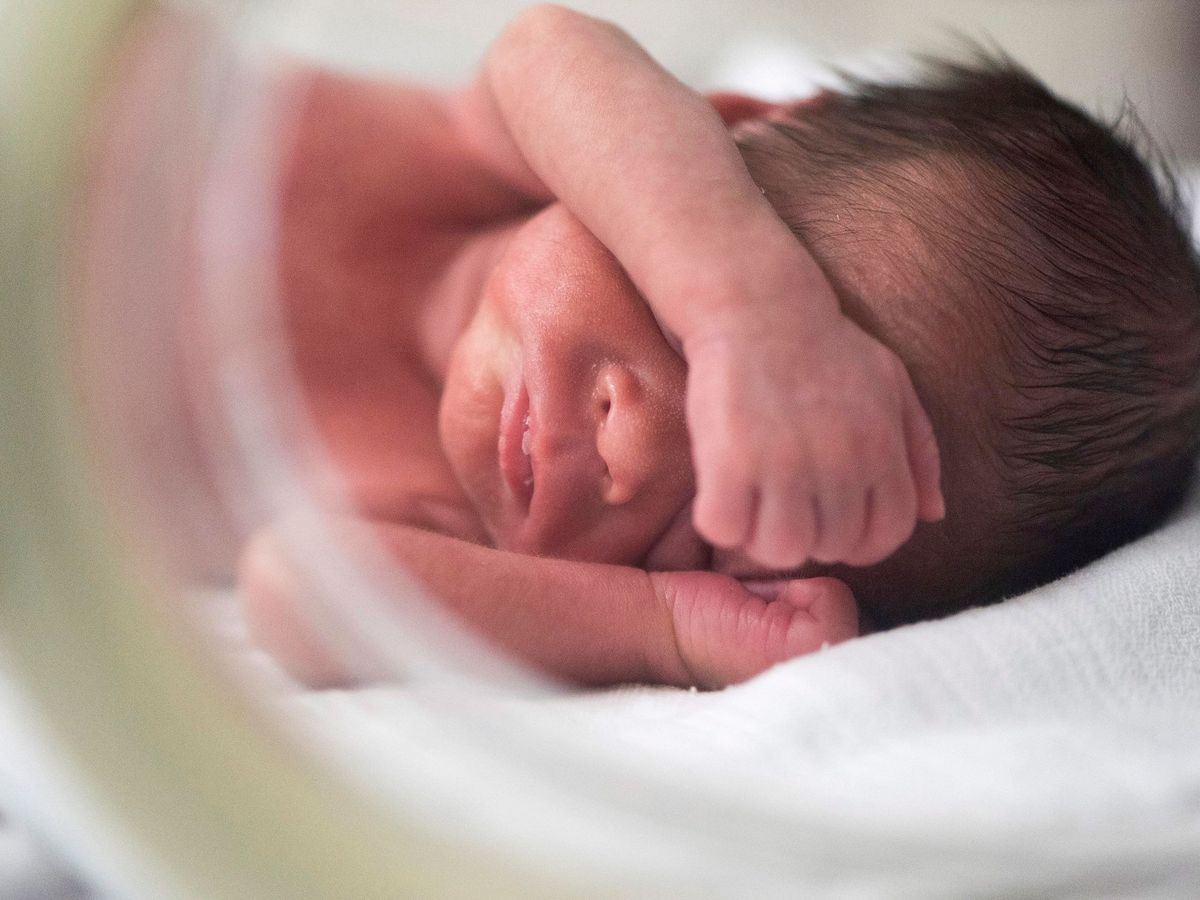 Foto:  Un bebé prematuro descansa en una incubadora. Foto: EFE Attila Balazs