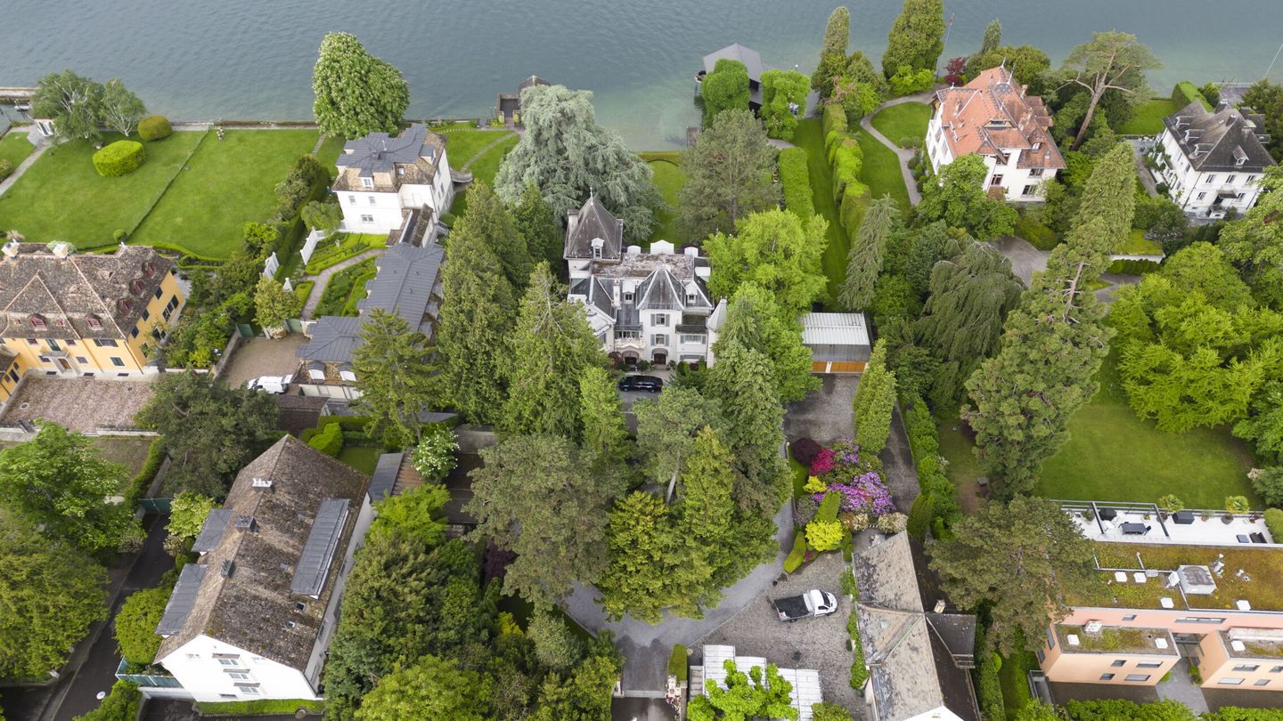 Una vista aérea de la casa donde falleció Tina Turner en Suiza. (EFE)
