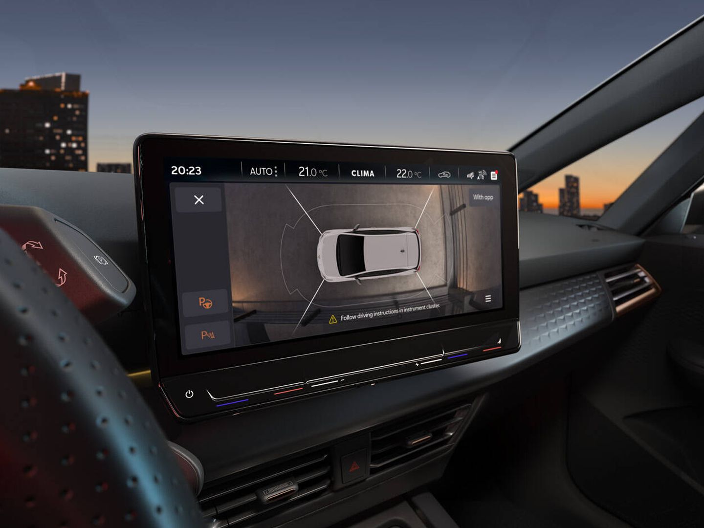 El nuevo asistente Top View Camera 360 permite controlar todo el entorno del coche.