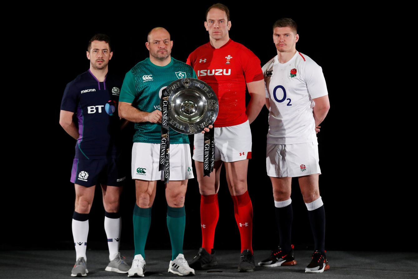 Rugby Union - Six Nations Championship Official Launch - Hurlingham Club, London, Britain - January 23, 2019   Greig Laidlaw of Scotland, Rory Best of Ireland, Alun Wyn Jones of Wales and Owen Farrell of England pose at the launch    Action Images vi