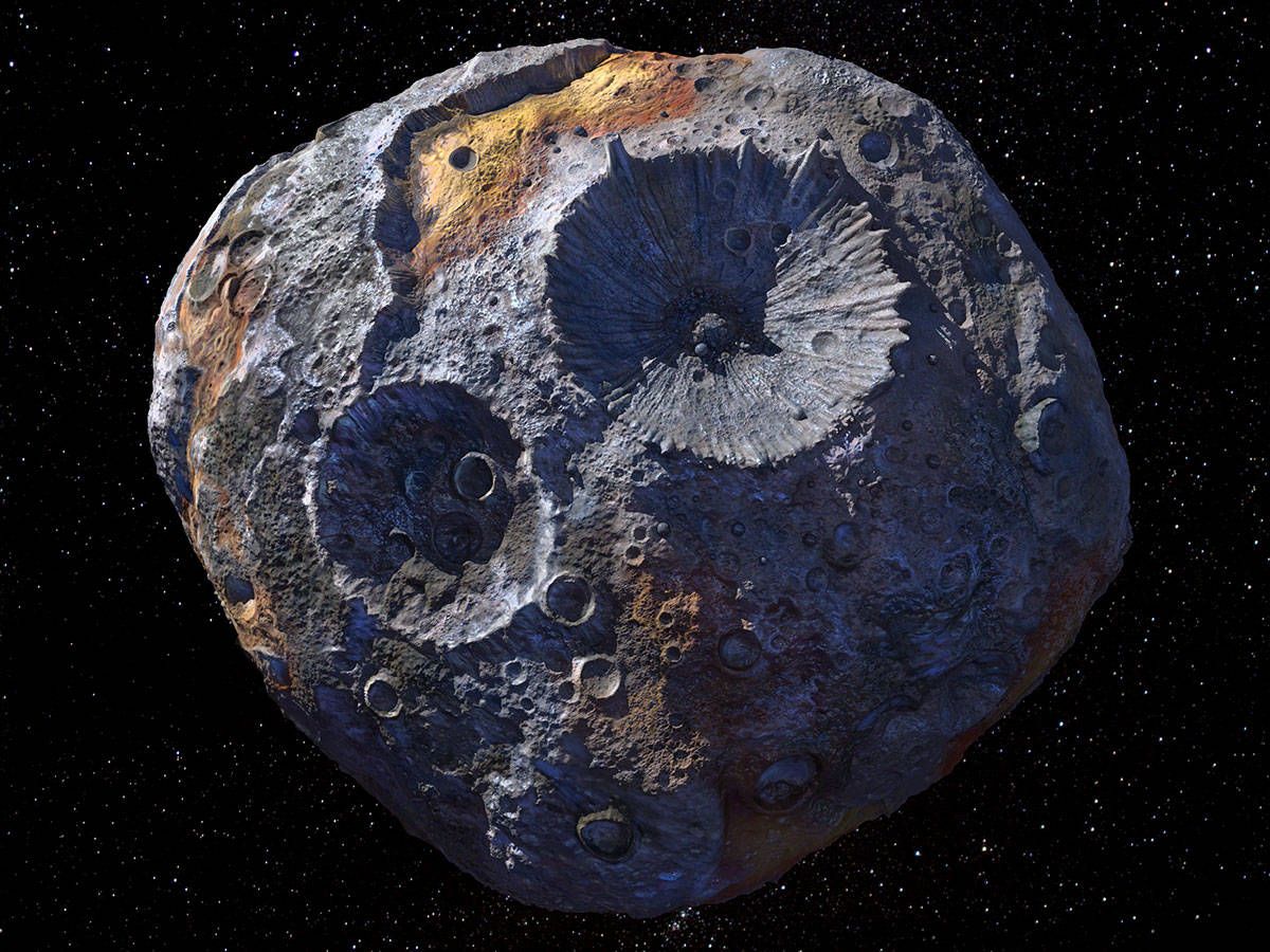 Foto: El increíble y millonario asteroide 16-Psyche. (NASA)