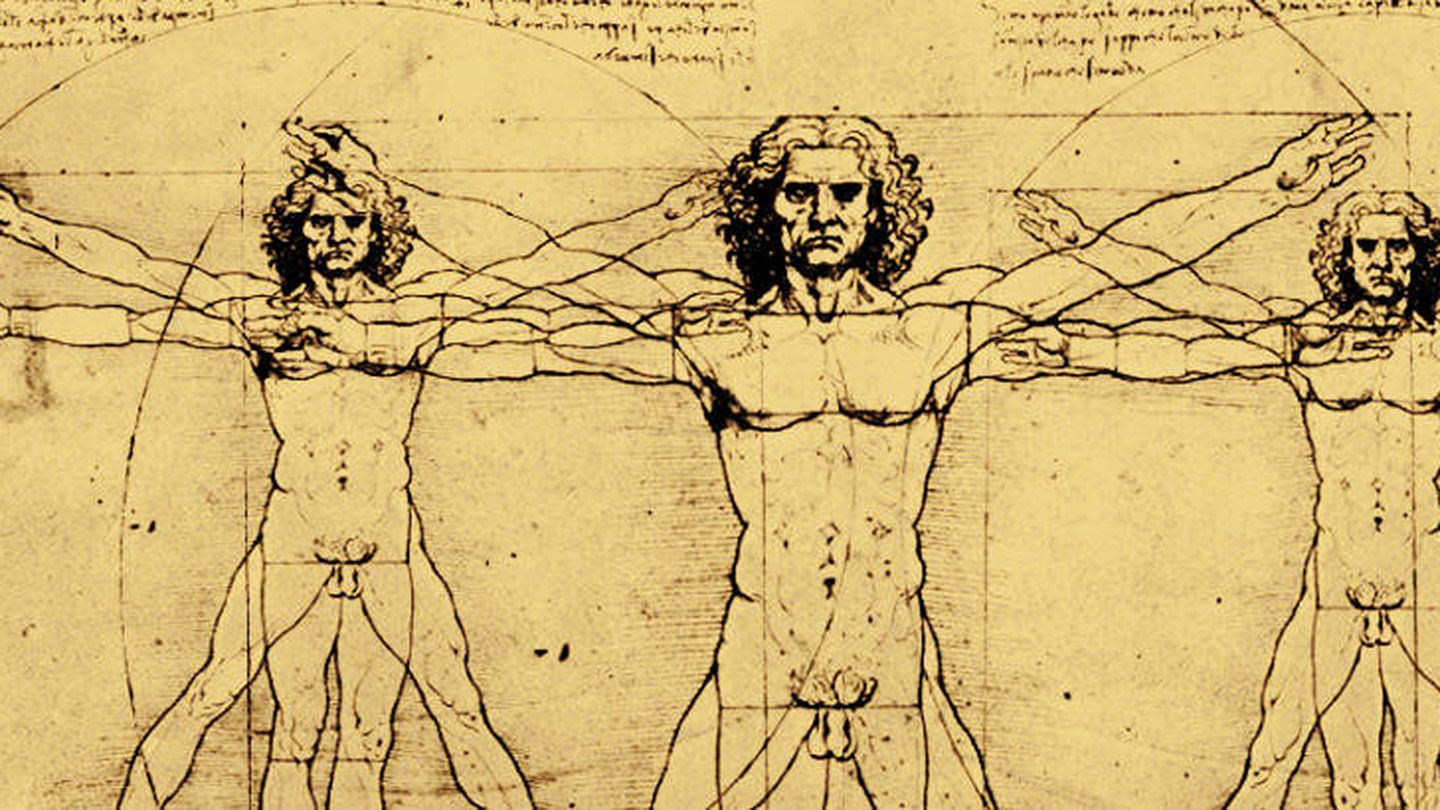 Detalle del hombre de Vitruvio, de Leonardo Da Vinci. 