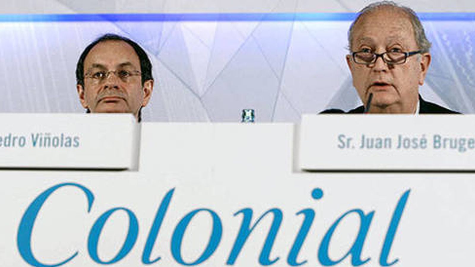 Foto: Pere Viñolas, CEO de Colonial, y Juan José Bruguera, presidente