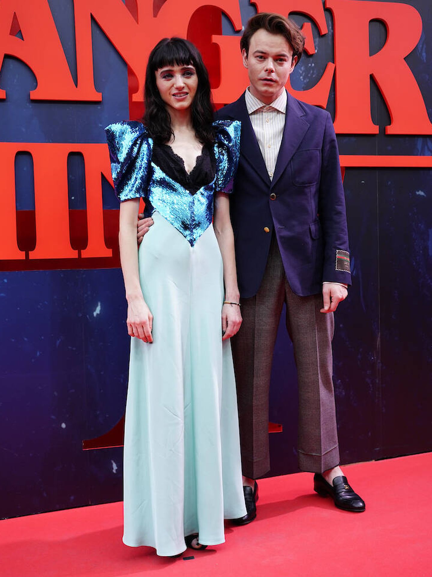  Natalia Dyer y Charlie Heaton, en la alfombra roja del estreno en Cines Callao. (Limited Pictures)
