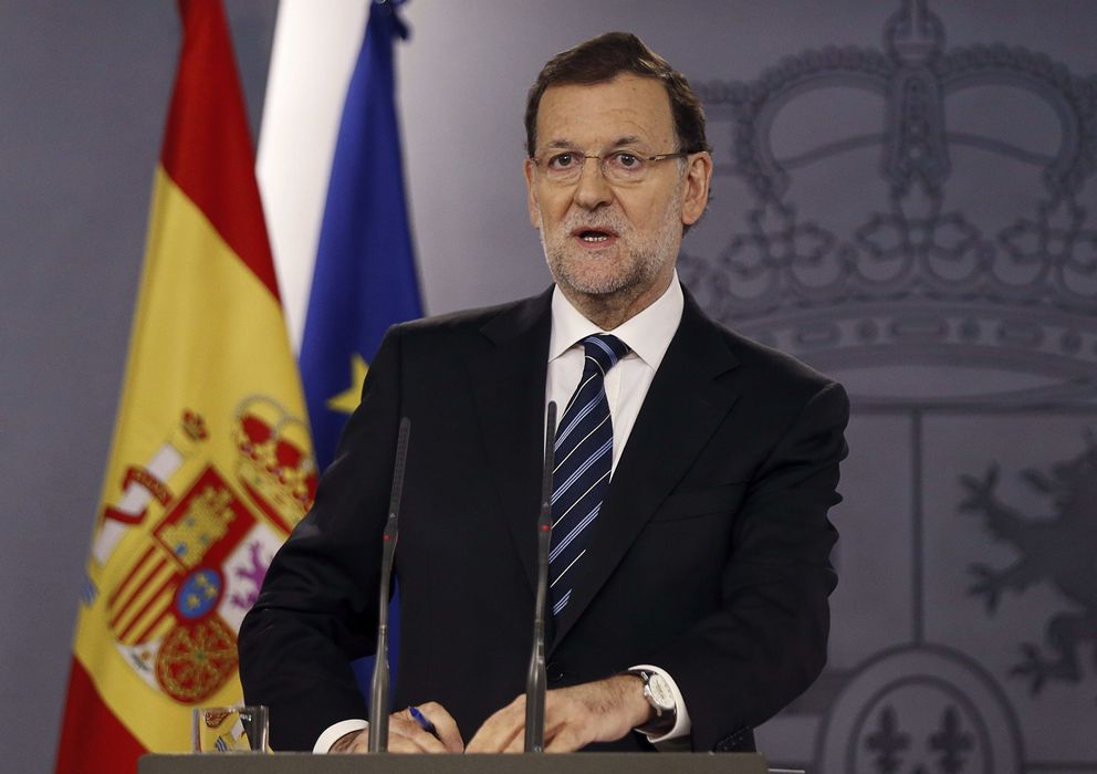 Foto: El presidente del Gobierno, Mariano Rajoy, en su comparecencia sobre la consulta del 9N (Efe)