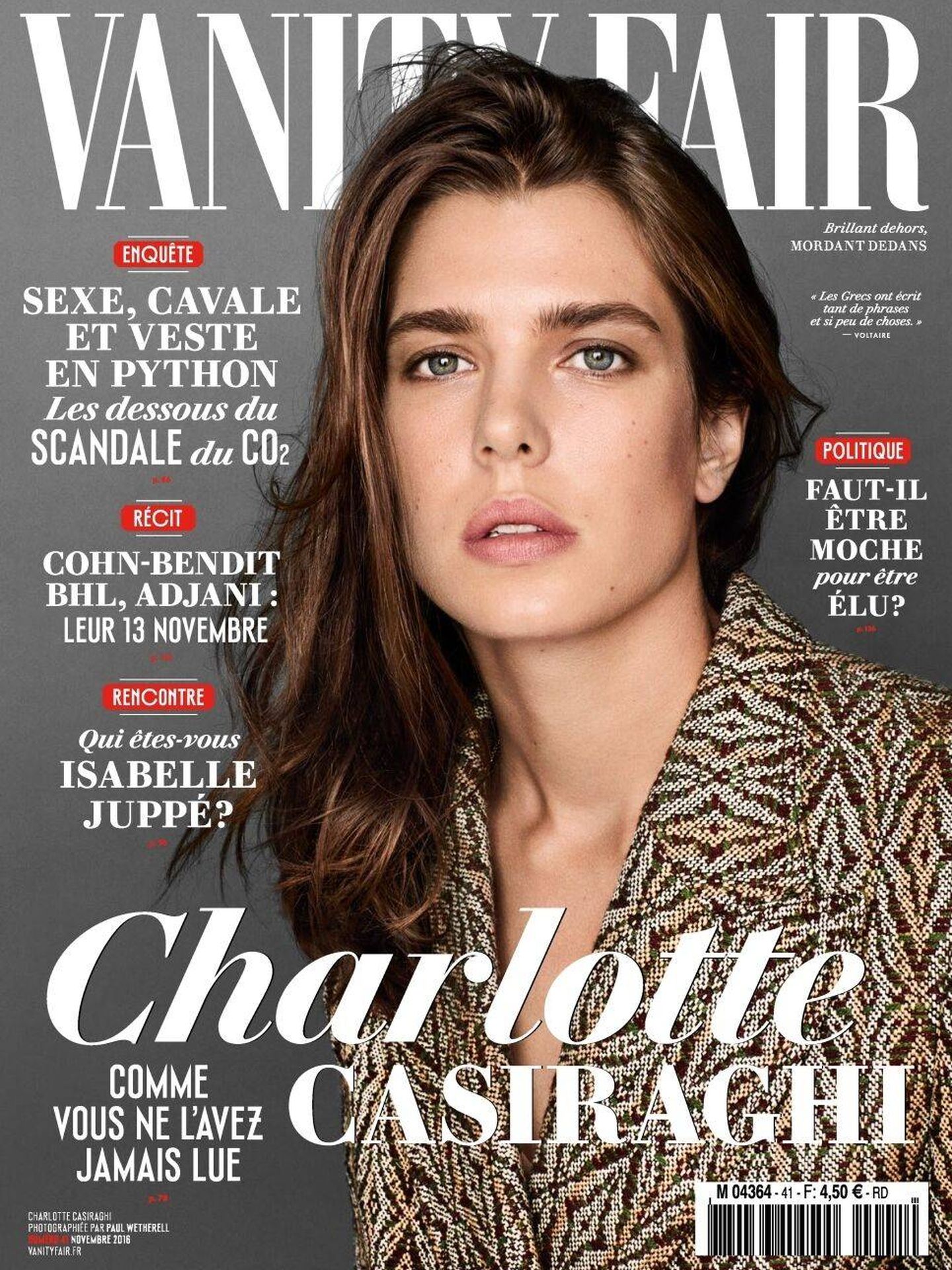 Carlota Casiraghi, en la portada de la edición francesa de 'Vanity Fair'. 