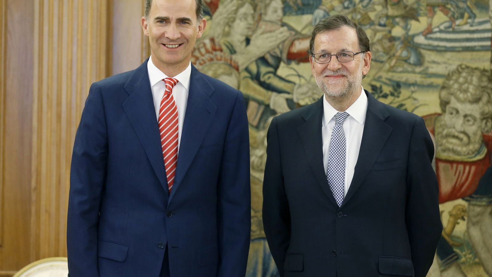 Foto: El rey Felipe VI recibe al presidente del Gobierno en funciones, Mariano Rajoy en el Palacio de la Zarzuela. (Efe)