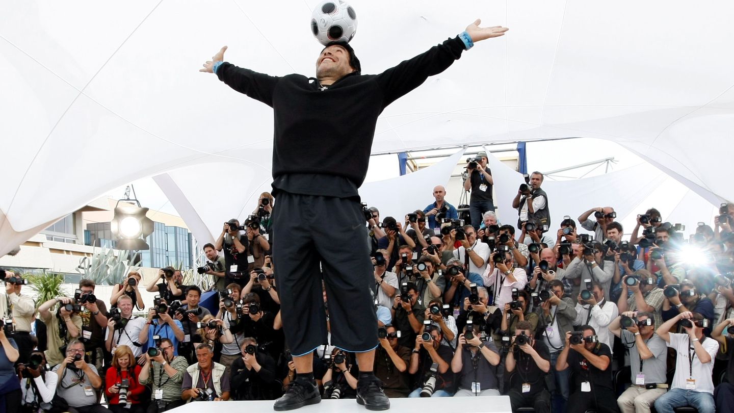 Maradona, durante la presentación de la película en Cannes. (Reuters)