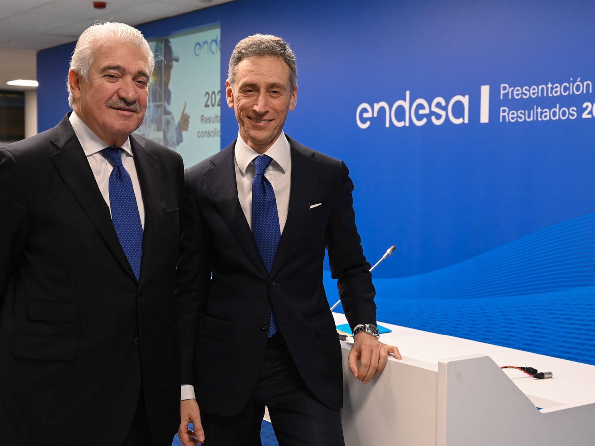 Foto: El CEO de Endesa, José Bogas, y el CFO, Marco Palermo. (Foto cedida por Endesa)