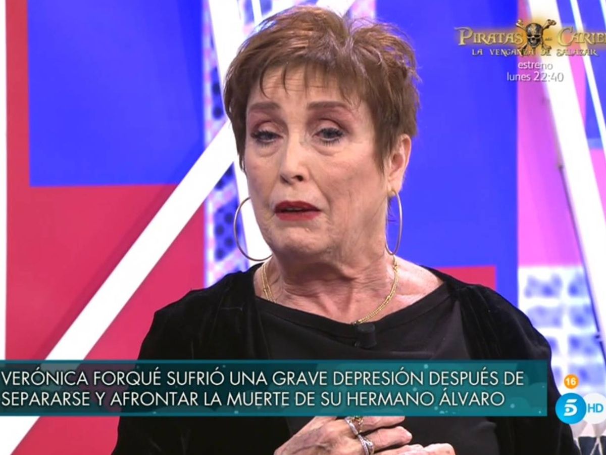 Foto: Verónica Forqué, en 'Sábado Deluxe'. (Telecinco).