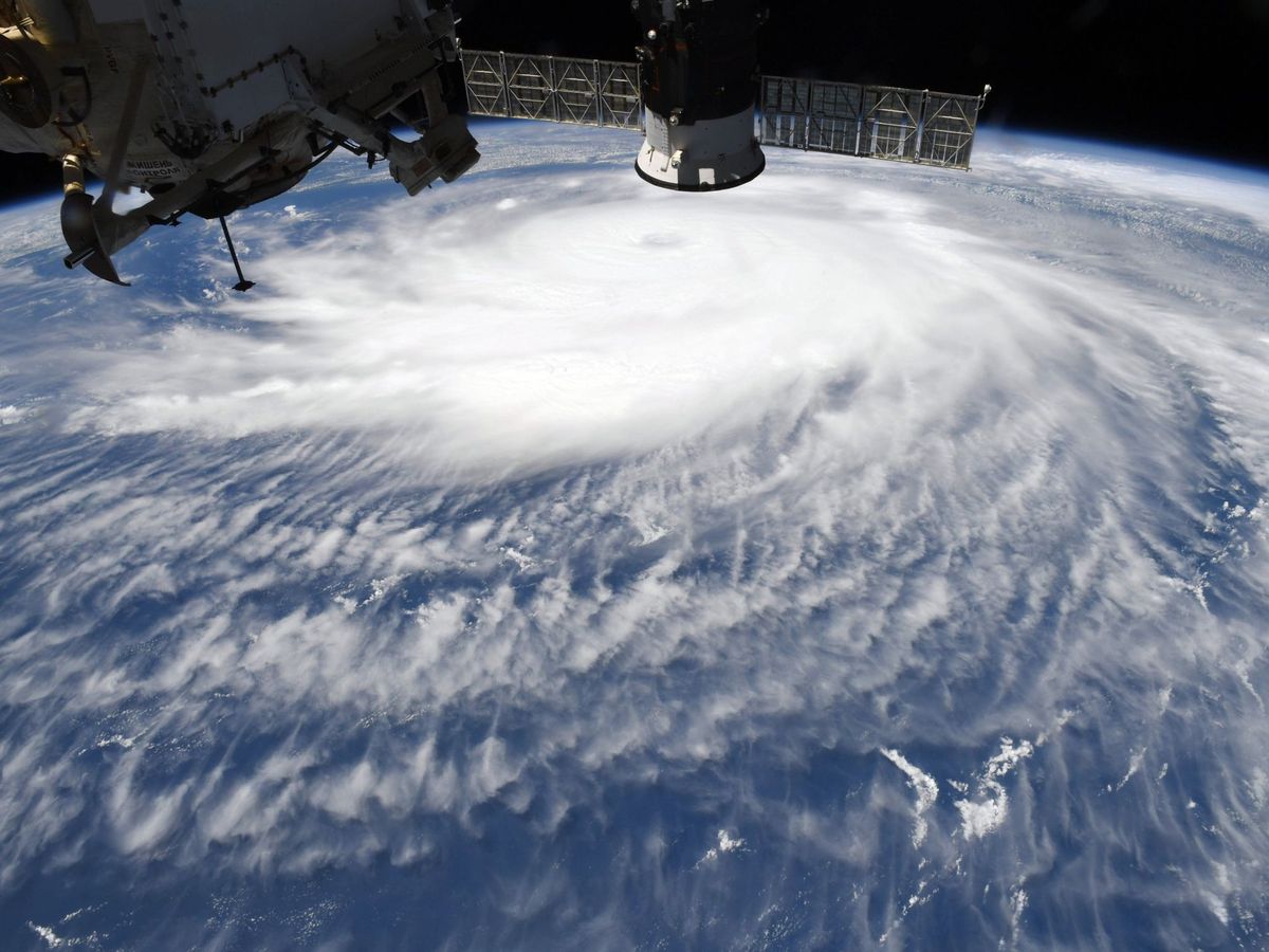 Foto: El huracán Laura, desde el espacio. Foto: EFE Chris Cassidy