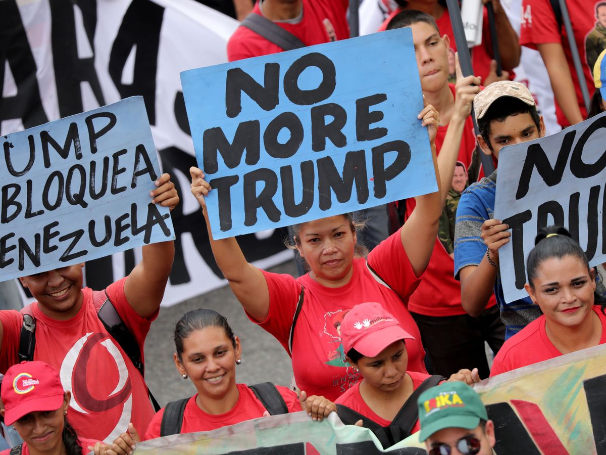 Foto: Manifestación en Venezuela contra Donald Trump. (Reuters)