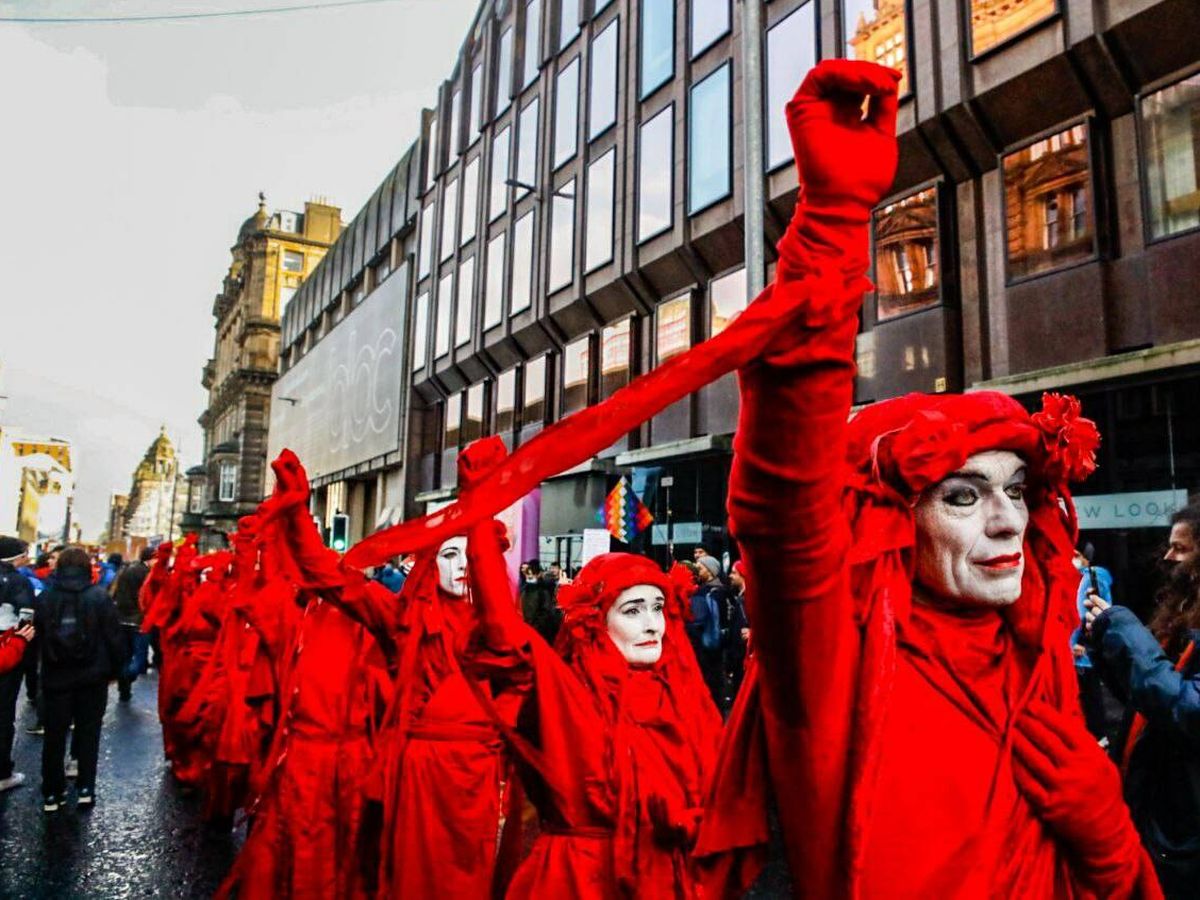 Foto: Una de las protestas en Glasgow. (COP26 Coalition)