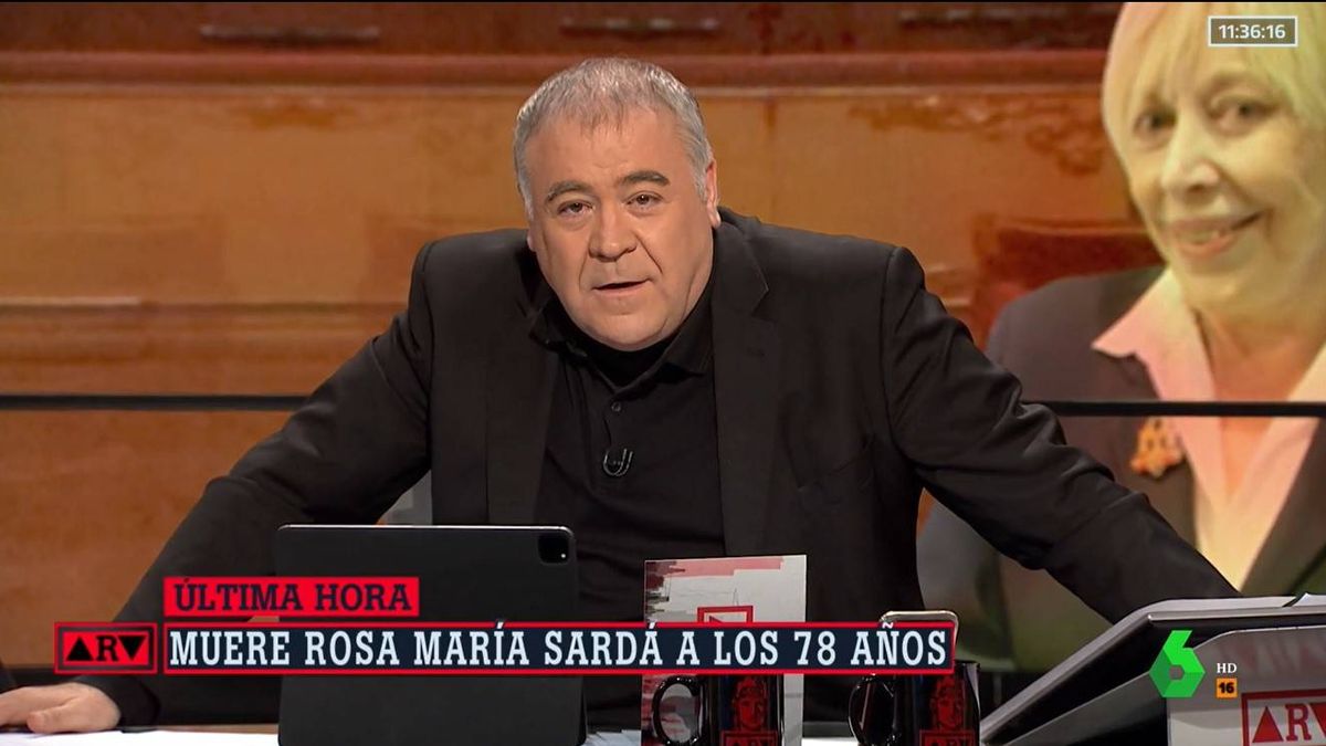 Antonio García Ferreras despide visiblemente emocionado a Rosa María Sardà: "Era un huracán, toda una fuerza"
