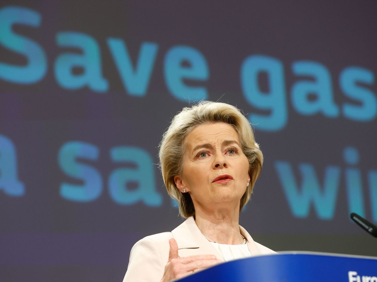 La presidenta de la Comisión Europea, Ursula von der Leyen. (EFE/Stephanie Leoco)