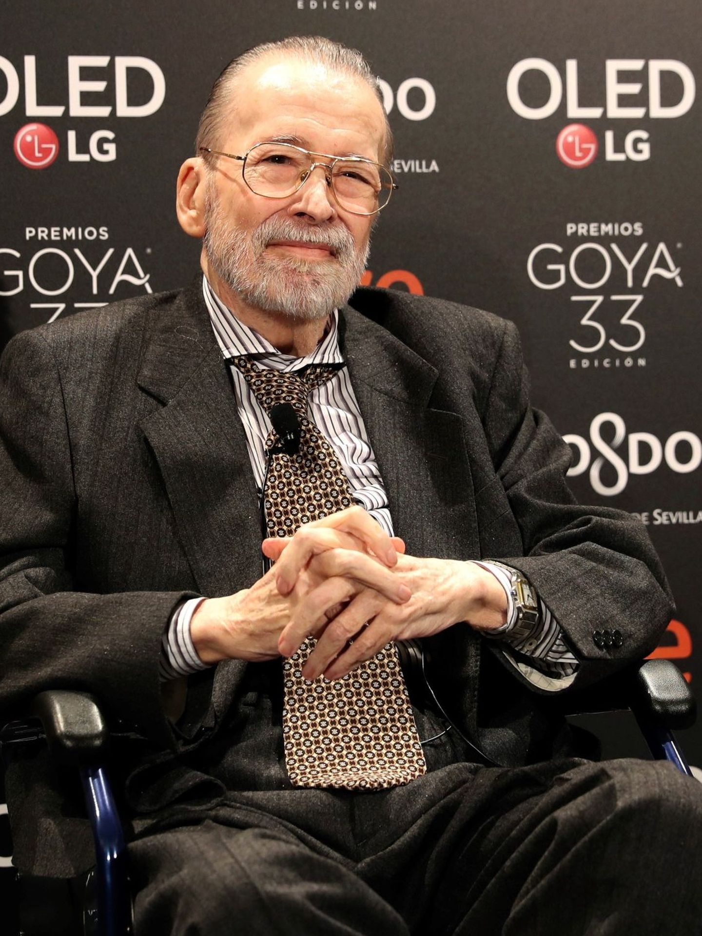 El director de cine Narciso Ibáñez Serrador, 'Premio de Honor' en la 33 edición de los premios Goya de la Academia de Cine.