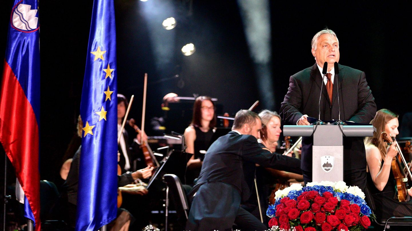 Orban durante la celebración del 30 aniversario de Eslovenia hace unos días (EFE) 