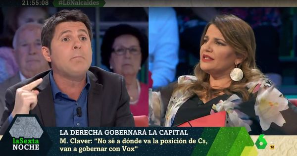 Foto: Jesús Cintora y María Claver, en 'La Sexta noche'. (Atresmedia).