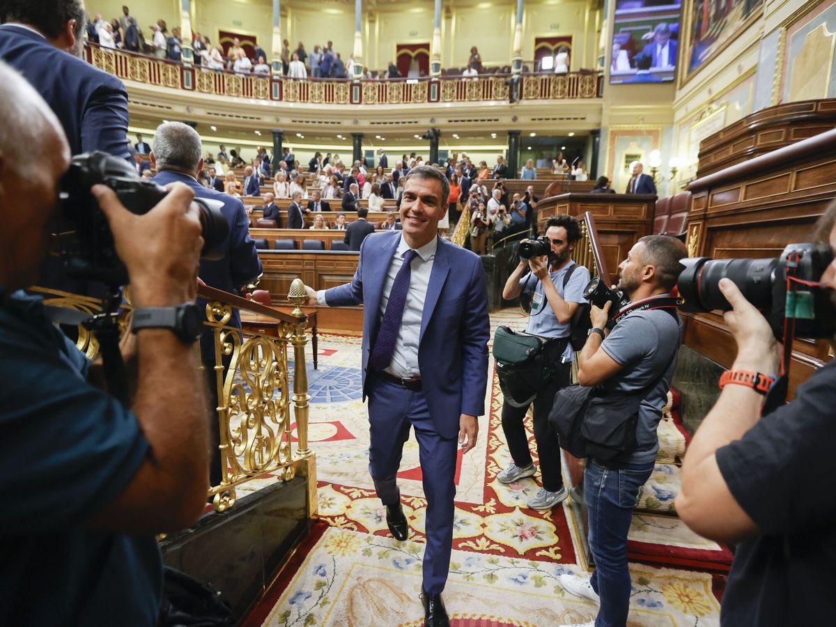 Foto: Sánchez, en el Congreso de los Diputados. (EFE/Juan Carlos Hidalgo)
