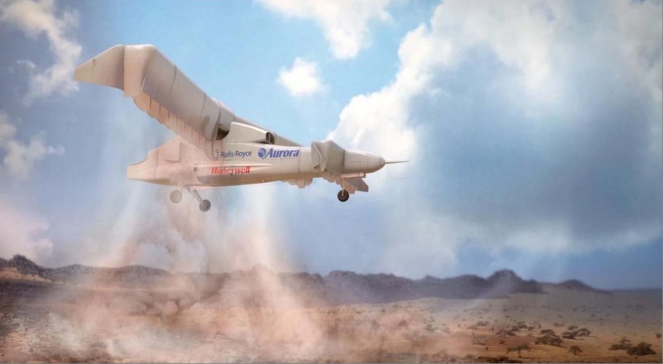 LightningStrike, una propuesta de avión de despegue y aterrizaje vertical basado en ‘propulsión eléctrica distribuida’. (Imagen: DARPA)