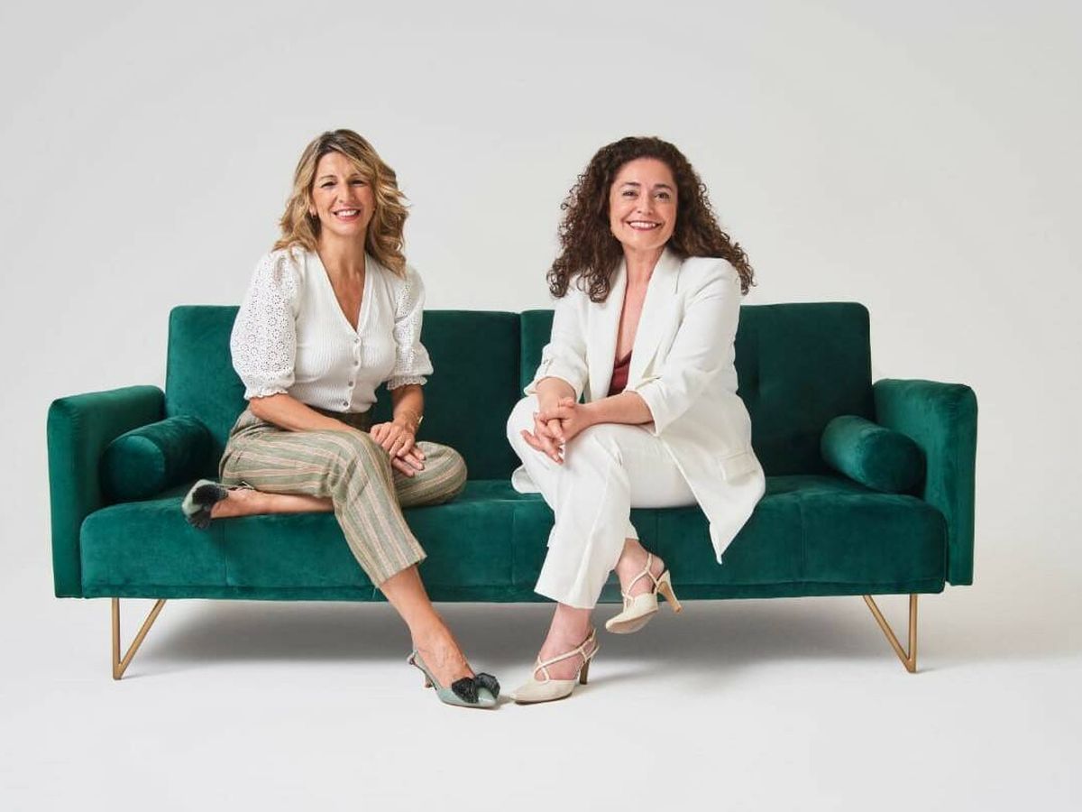 Foto: Yolanda Díaz e Inma Nieto, candidata de Por Andalucía, en una imagen de la campaña de la coalición.