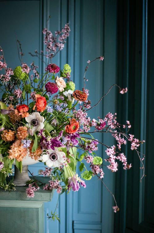 Arreglo floral de Sally Hambleton. (Cortesía)