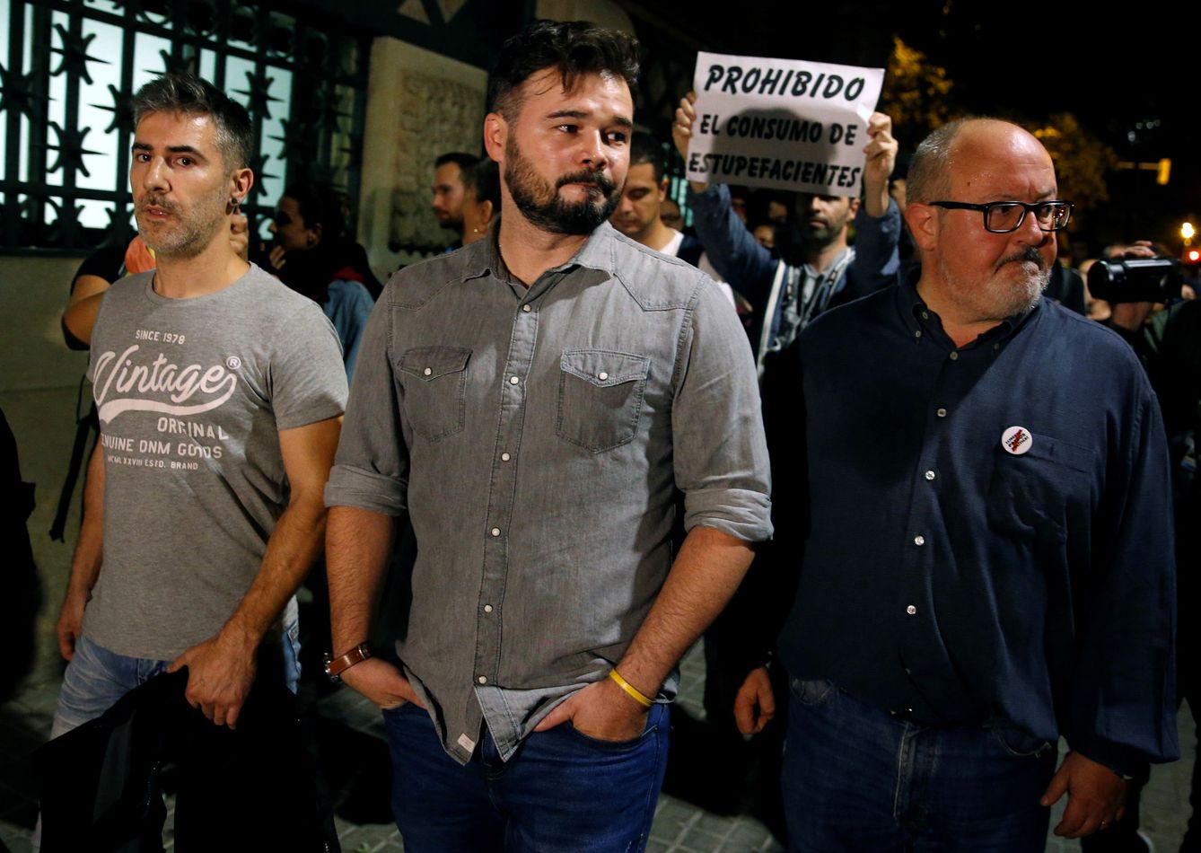 Gabriel Rufián, expulsado de las protestas de Barcelona. (Reuters)