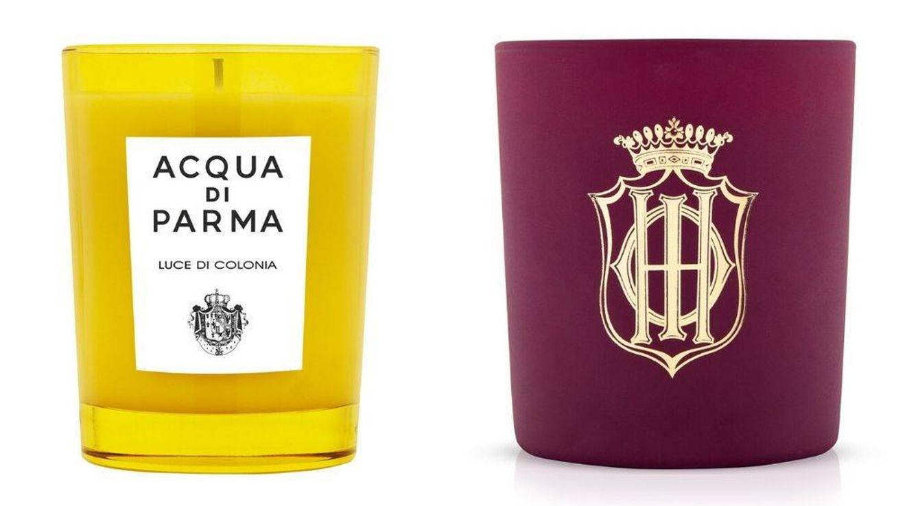 Velas perfumadas de Acqua di Parma y Sisley.