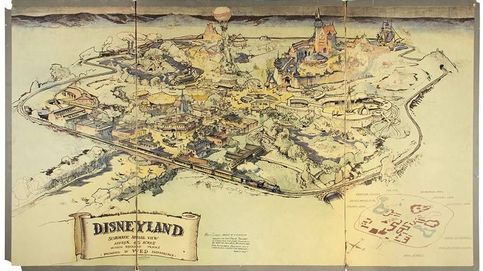 El primer mapa de Disneyland, a subasta por casi un millón de dólares  